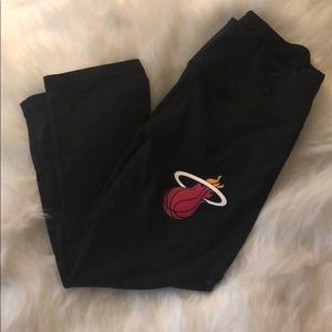 Miami Heat Capri Fitness Sport Leggings XS